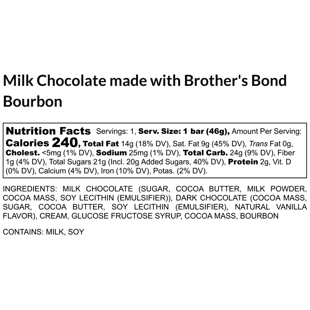 Brother's Bond® Chocolate Bars (4pcs)
