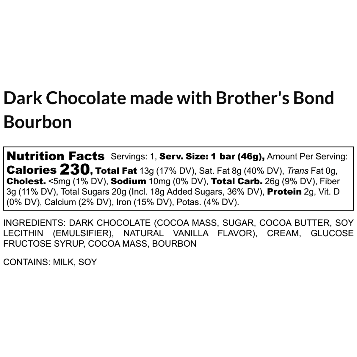 Brother's Bond® Chocolate Bars (4pcs)