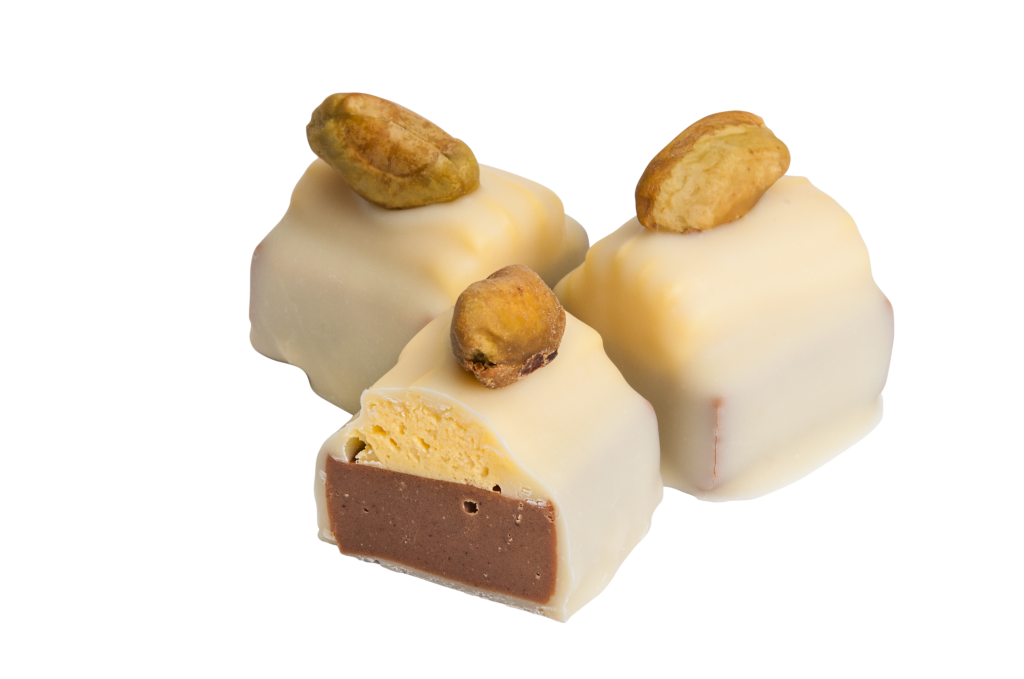 WHITE CHOCOLATE WITH PISTACHIO 14G